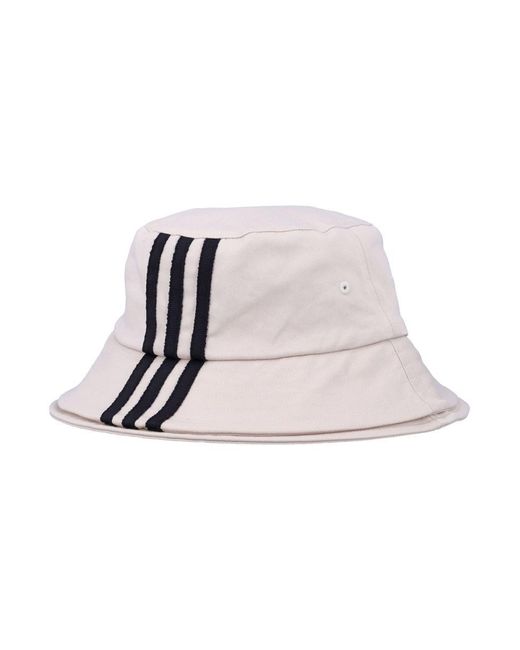 Y-3 White 3-Stripes Bucket Hat