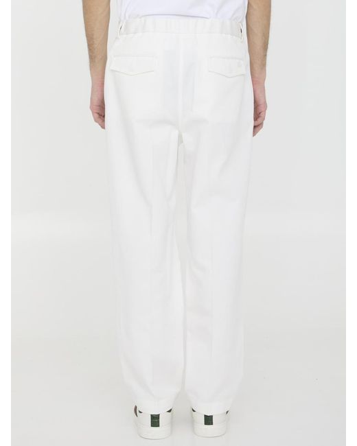 Gucci White Web Detailing Trousers for men