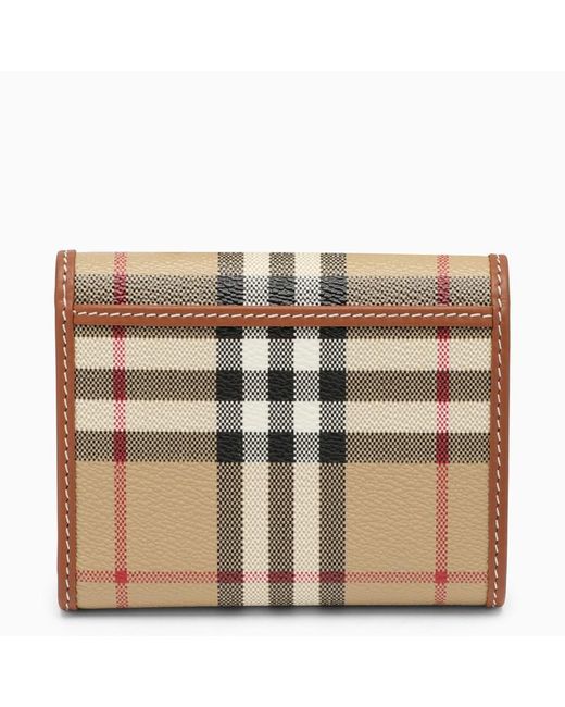 Burberry Brown Vintage Check Small Wallet