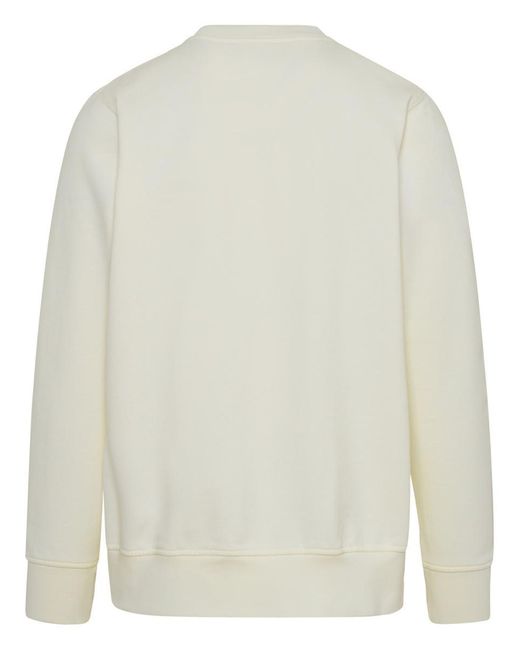 Casablancabrand White Cream Cotton Sweatshirt for men