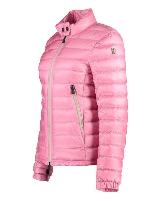 3 MONCLER GRENOBLE Pink Walibi Full Zip Down Jacket