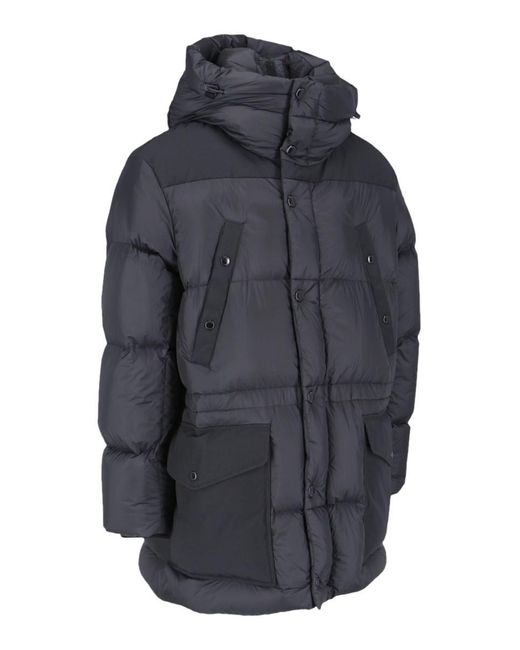 Burberry Blue Maxi Hooded Down Jacket for men