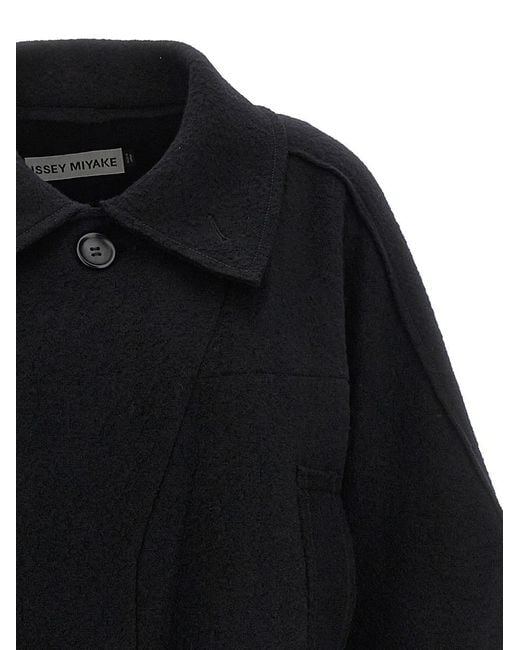 Issey Miyake Black 'out Of A Cube' Short Coat