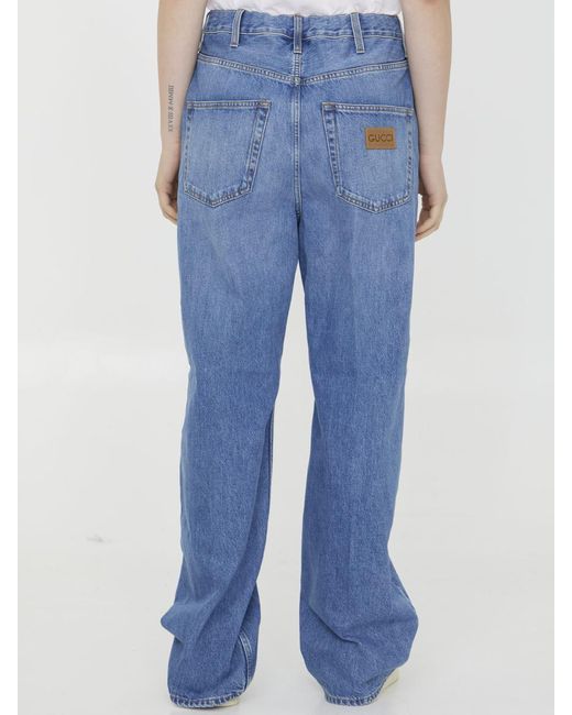 Gucci Blue Baggy Denim Jeans