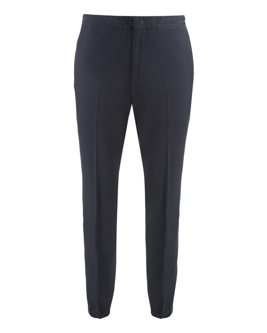 Zegna Blue Wool Trousers for men