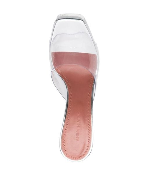 AMINA MUADDI White Dalida Platform Pvc Heeled Sandals