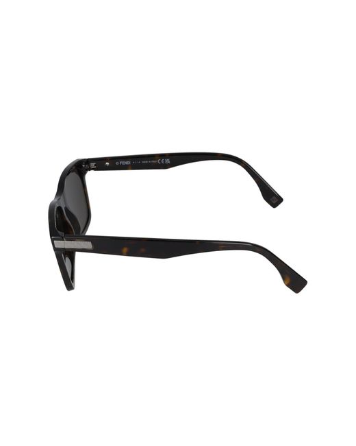 MAISON FENDI Black Oversized Acetate Sunglasses