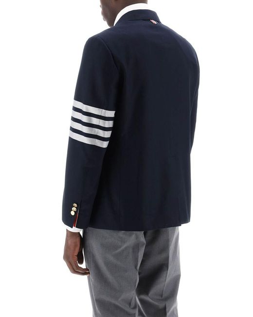 Thom Browne Blue 4 Bar Double Breasted Jacket for men