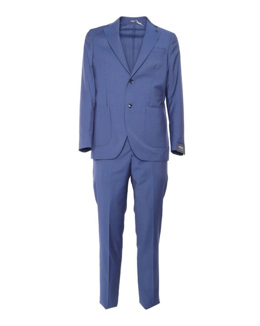 BRERAS Milano Blue Single-Breasted Suit for men