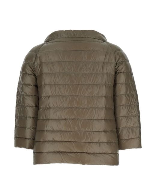 Herno Green Cappa Reversibile Nylon Ultralig