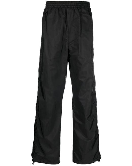 Prada Drawstring-hem Cargo Pants in Black for Men | Lyst