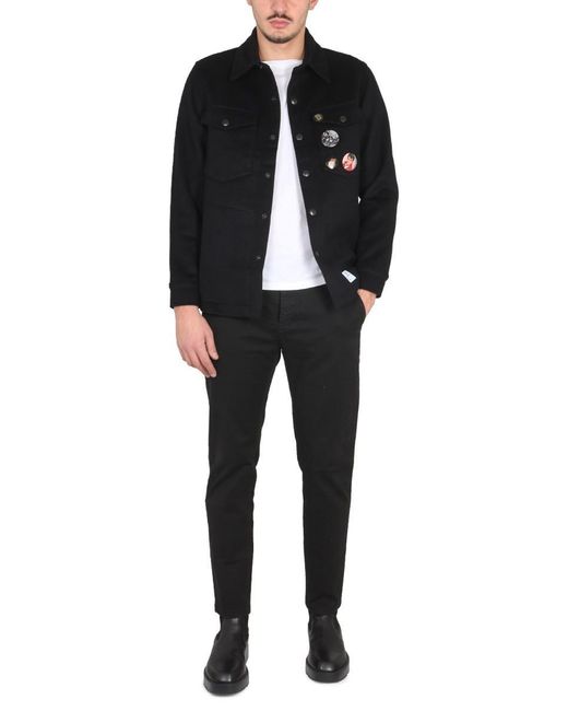 Department 5 Black Jacket With Pins for men