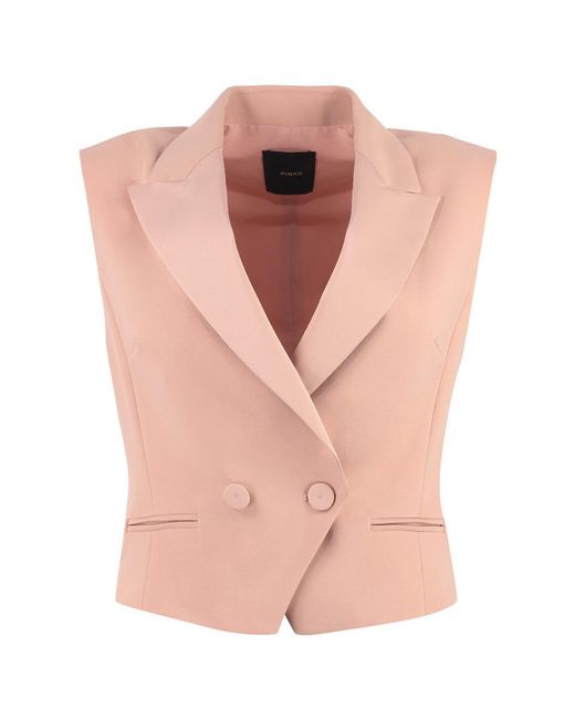Pinko Pink Double-breasted Waistcoat