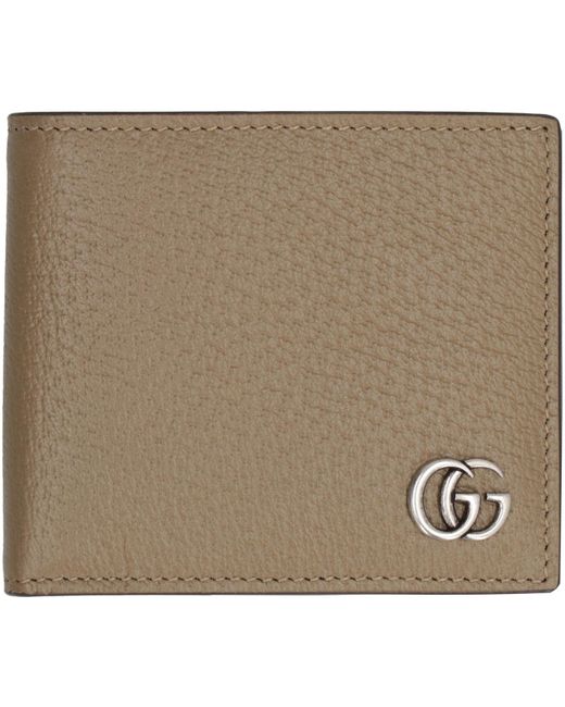 Gucci Brown Marmont Leather Flap-over Wallet for men