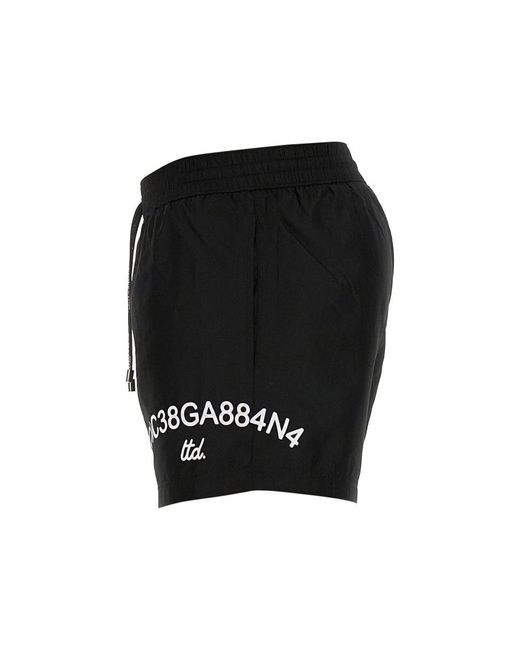 Dolce & Gabbana Black Swimsuit With Logo for men