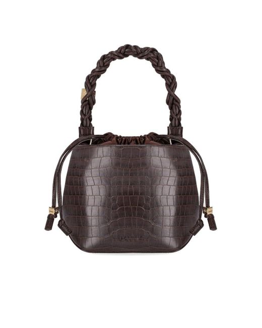 Ganni Black Bou Bucket Bag
