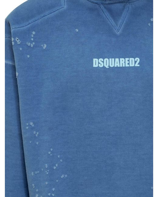 DSquared² Blue Cipro Hoodie for men
