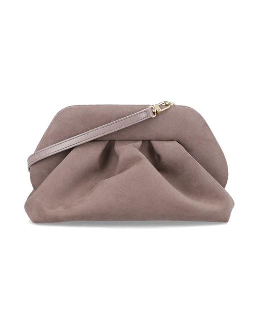 THEMOIRÈ Brown Tia Vegan Suede Shoulder Bag