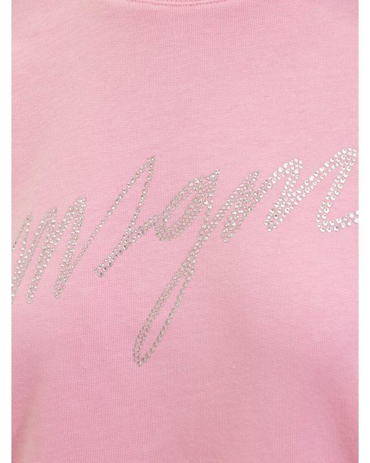 MSGM Pink Sweatshirt With Logo