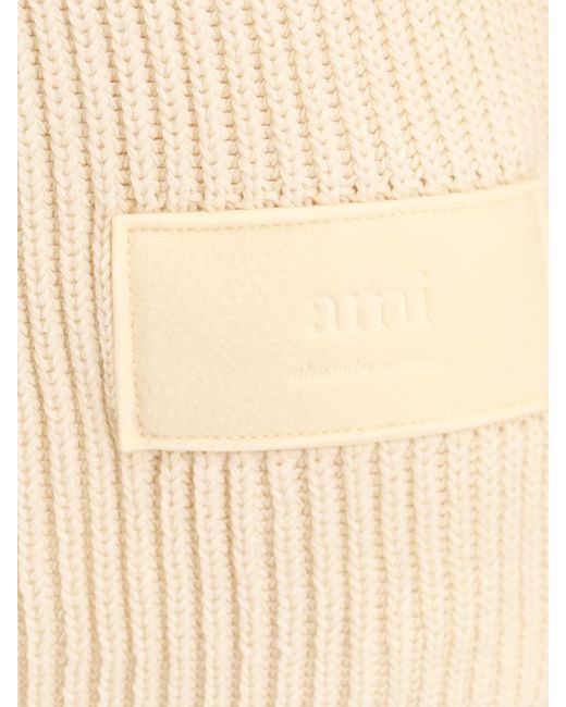 AMI White Ami Paris Sweaters for men