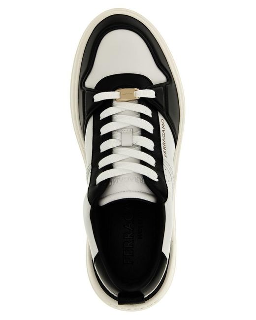 Ferragamo White 'dennis' Sneakers for men