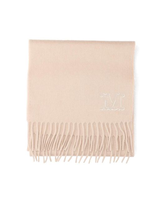 Max Mara White Monogram Scarf