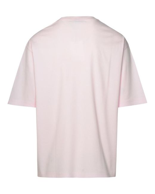Lanvin Pink Cotton T-Shirt for men