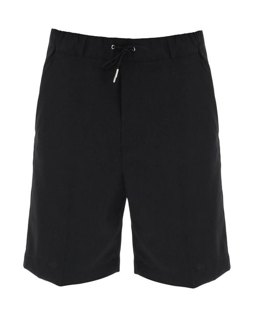 OAMC Black Shorts With Elasticated Waistband for men