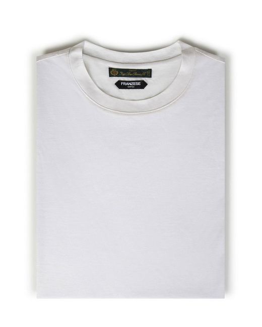 Franzese Collection White Franzese Napoli Alain Delon Model T-Shirt for men