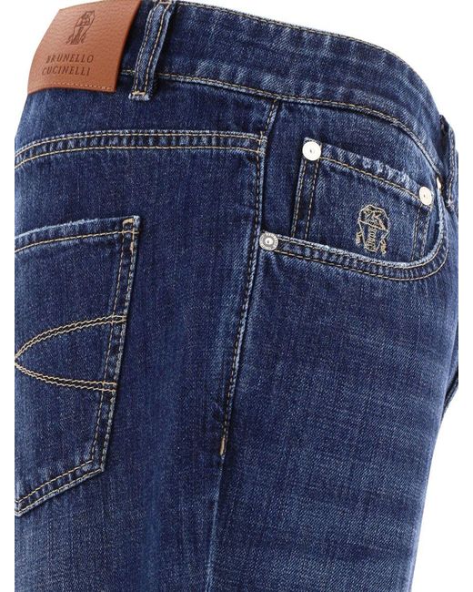 Brunello Cucinelli Blue "Traditional Fit" Jeans for men
