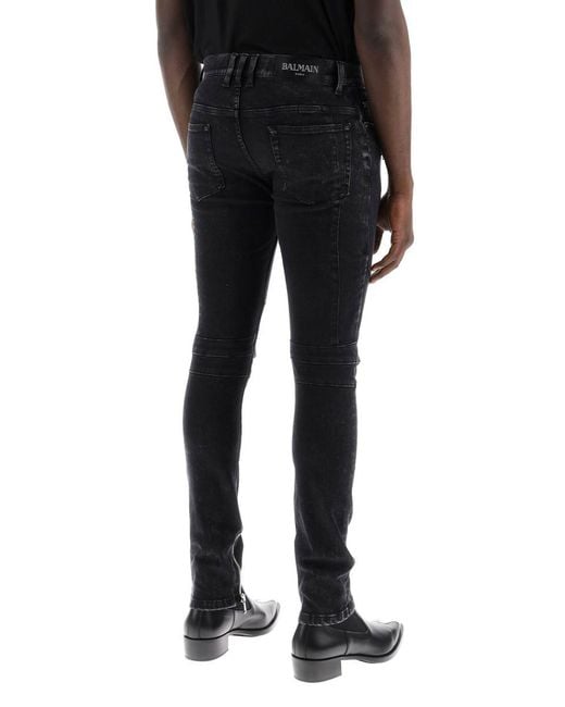Balmain Black Slim Fit Jeans for men