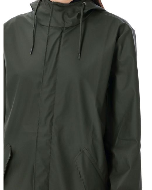 Rains Green Fishtail Jacket