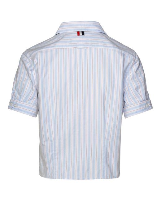 Thom Browne Blue Cotton Shirt
