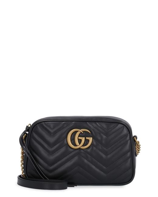 Gucci Black GG Marmont Quilted Leather Crossbody Bag