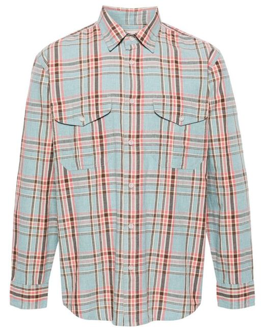 Filson Blue Washed Feather Cloth Shirt for men