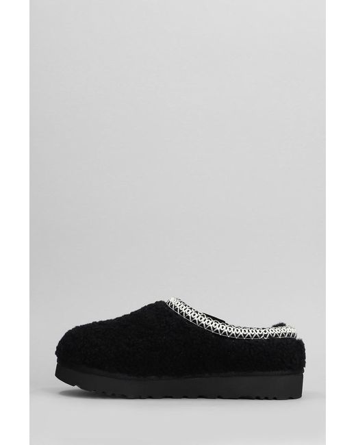 Ugg Black Tasman Maxi Curly Slipper-Mule