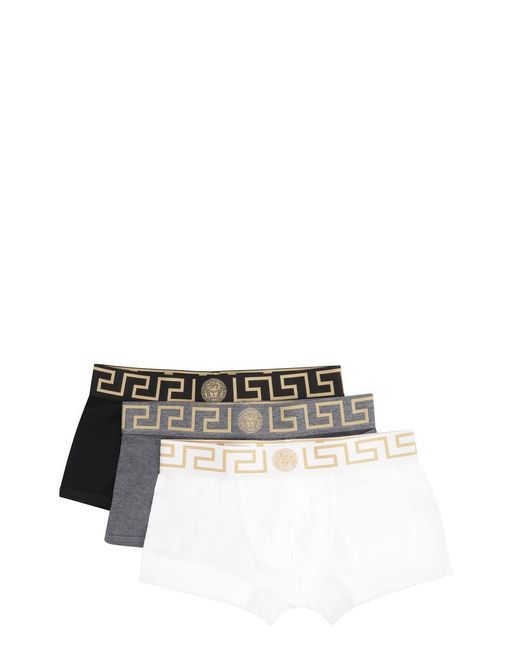 Versace Multicolor Set Of Three Cotton Boxers for men
