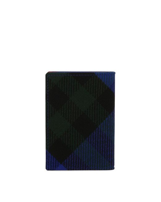 Burberry Blue Check Card Holder for men
