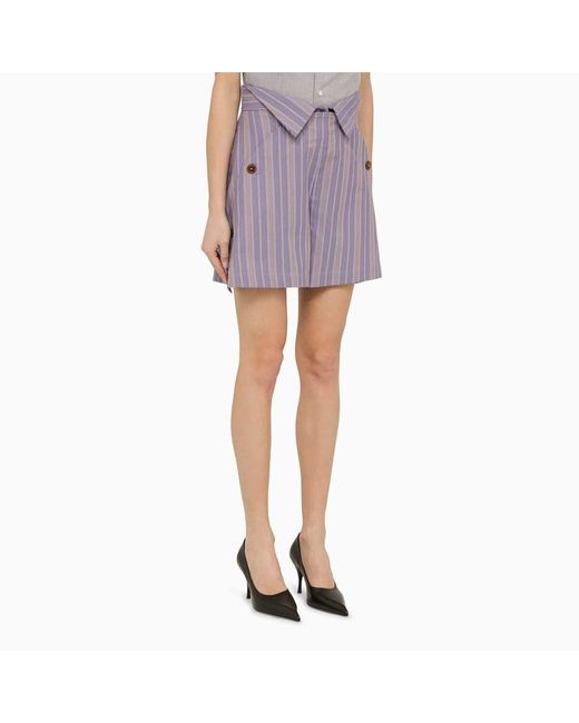 Vivienne Westwood Purple Short W Cj Lilac Striped