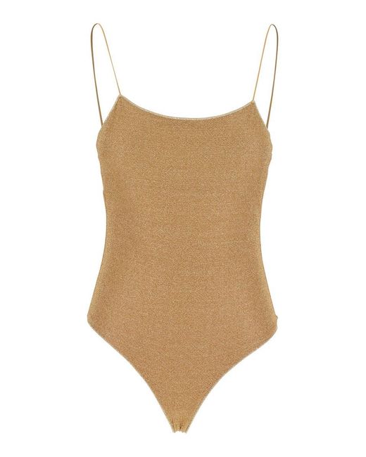Oseree Natural 'Lumière Maillot' Colored One-Piece Swimsuit With Deep Neckline On The Back