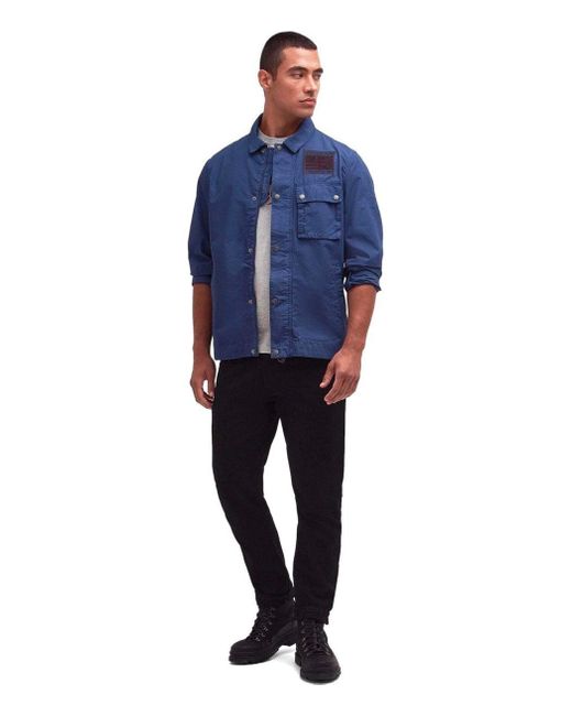 Barbour Blue International Workers Casual Cobalt Jacket for men