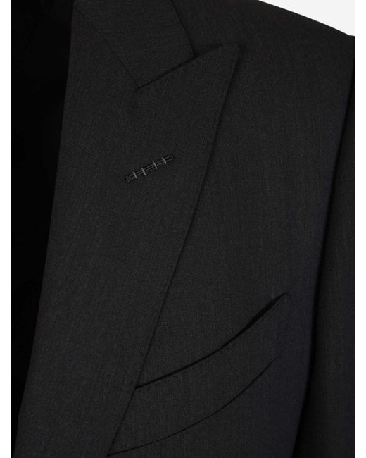Tom Ford Black Wool Suit for men