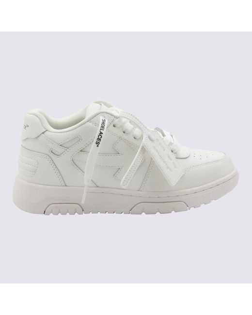 Off-White c/o Virgil Abloh White And White Leather Out Of Office Sneakers for men