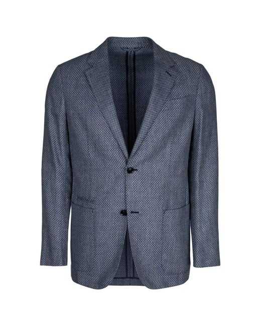 Zegna Blue Ermenegildo Jackets And Vests for men