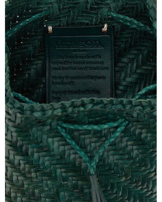 Dragon Diffusion Green 'Pompom Double Jump' Bucket Bag