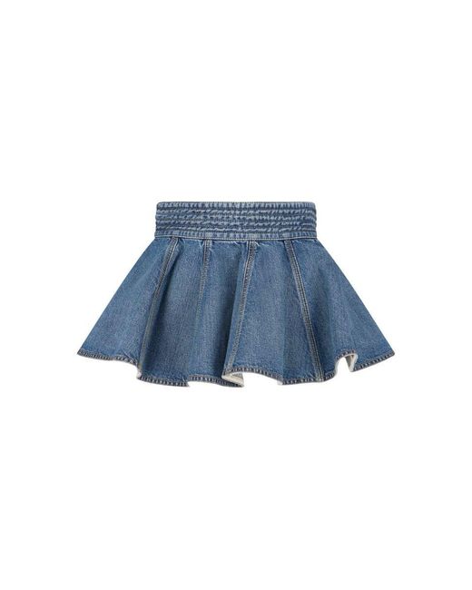 Alaïa Blue Denim Mini Skirt