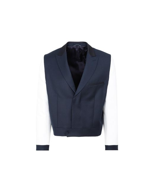 Dior Blue Fabric Overlay Short Jacket for men