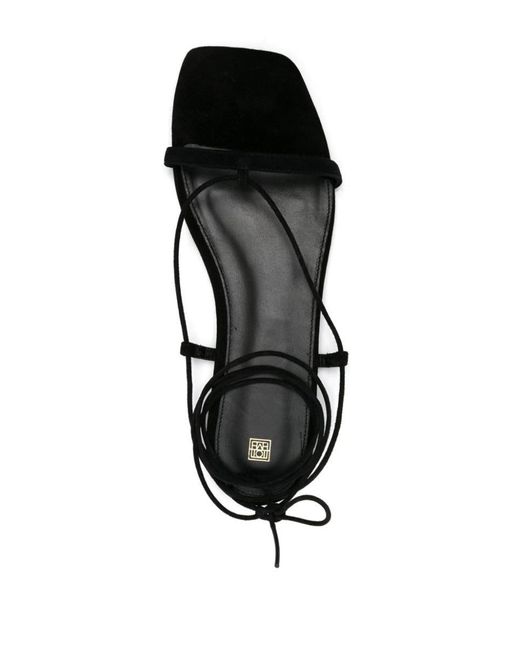 Totême  White Leather Flat Sandals