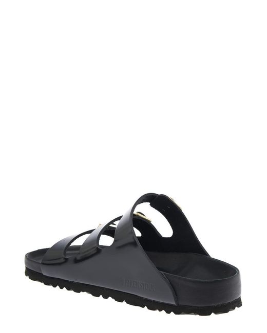 Birkenstock Black Florida Dbuckle Exquisite Shine