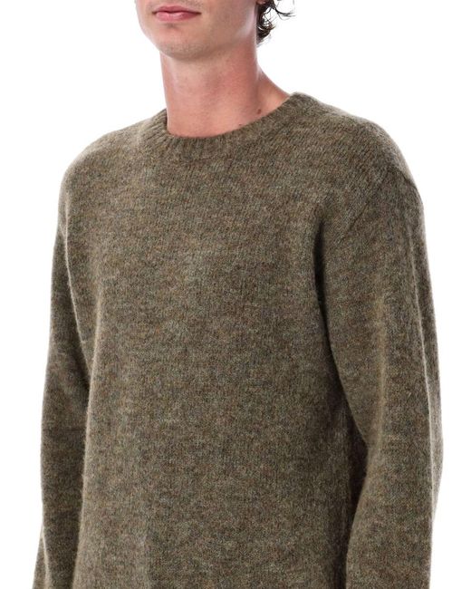 A.P.C. Brown Lucas Alpaca Blend Crew Neck Sweater for men